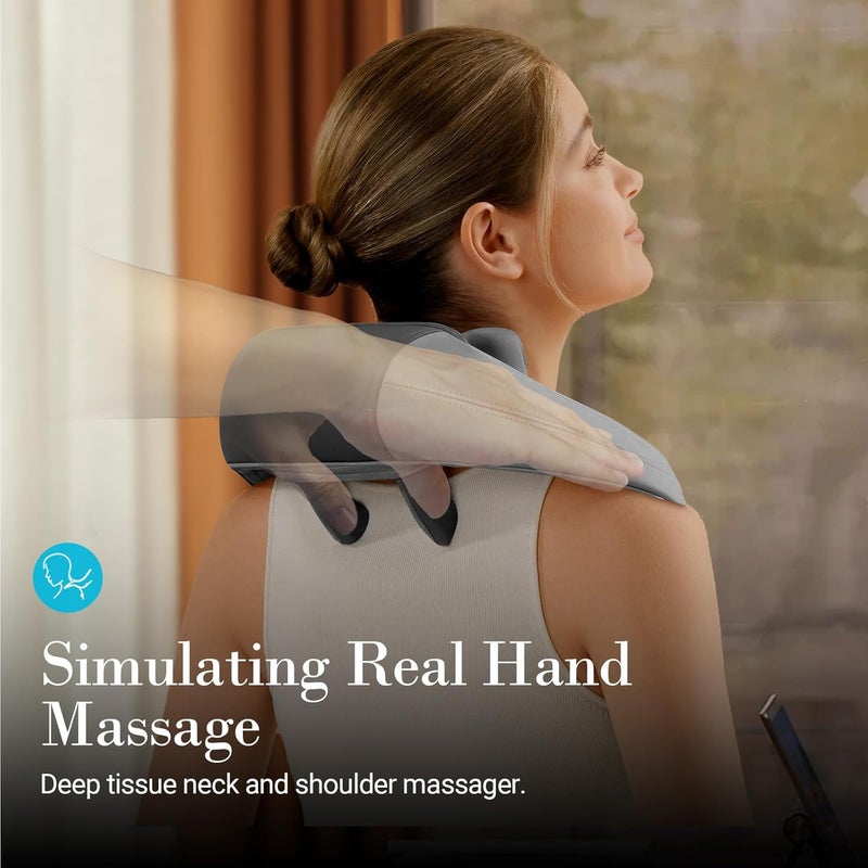 CuPiLo Neck Shoulder Massager with Heat -4D Expert Deep Tissue Kneading Massager, Rechargeable Massage for Neck, Shoulder,Traps and Back Pain Relief,Ideal Gift for Women,Men - Image 2